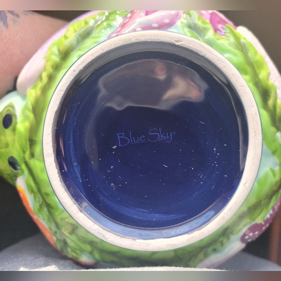 BLUE SKY Starfish Seashell Teapot Functional Art Cottagecore Beach House - Picture 11 of 11